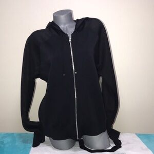 Victoria’s Secret Sport Black Full Zip Running Jacket Hoodie. Sz Large.NWT